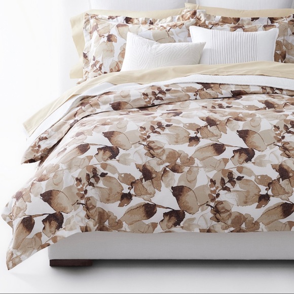 NWT LAUREN RALPH LAUREN Corrine Tonal Leaf King Duvet Cover Set Duvet Covers